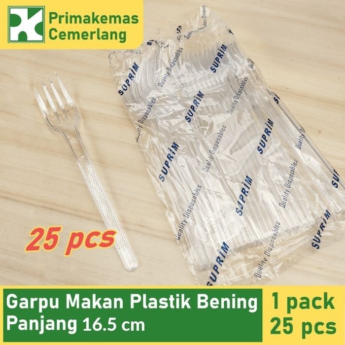 CLEAR PLASTIC EATING FORK 