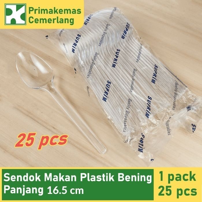 CLEAR PLASTIC EATING SPOON 