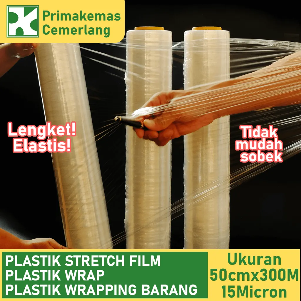 STRETCH FILM PLASTIC/WRAP PLASTIC/GOODS WRAPPING PLASTIC 50CMx300M 