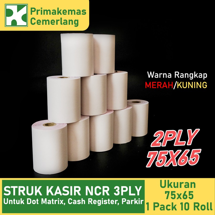 HVS 2-PLY CASHIER RECEIPT 75x65 